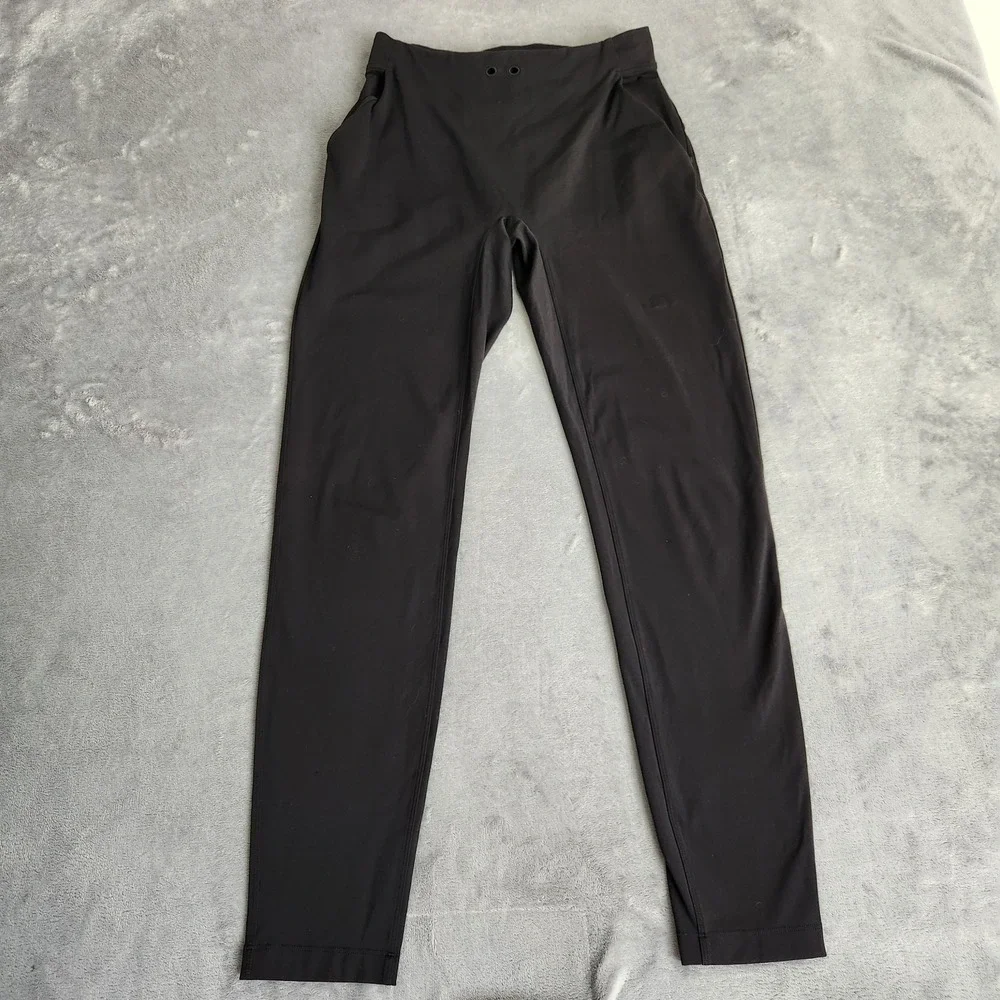 Lululemon Dropt Pant 4 Black Full-On Luxtreme High Rise Travel Jogger X1041